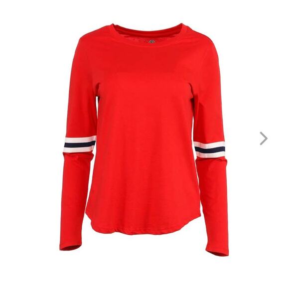 NEW NHL Red Blue White Cotton Long Sleeve Tee shirt - LARGE - Picture 1 of 5